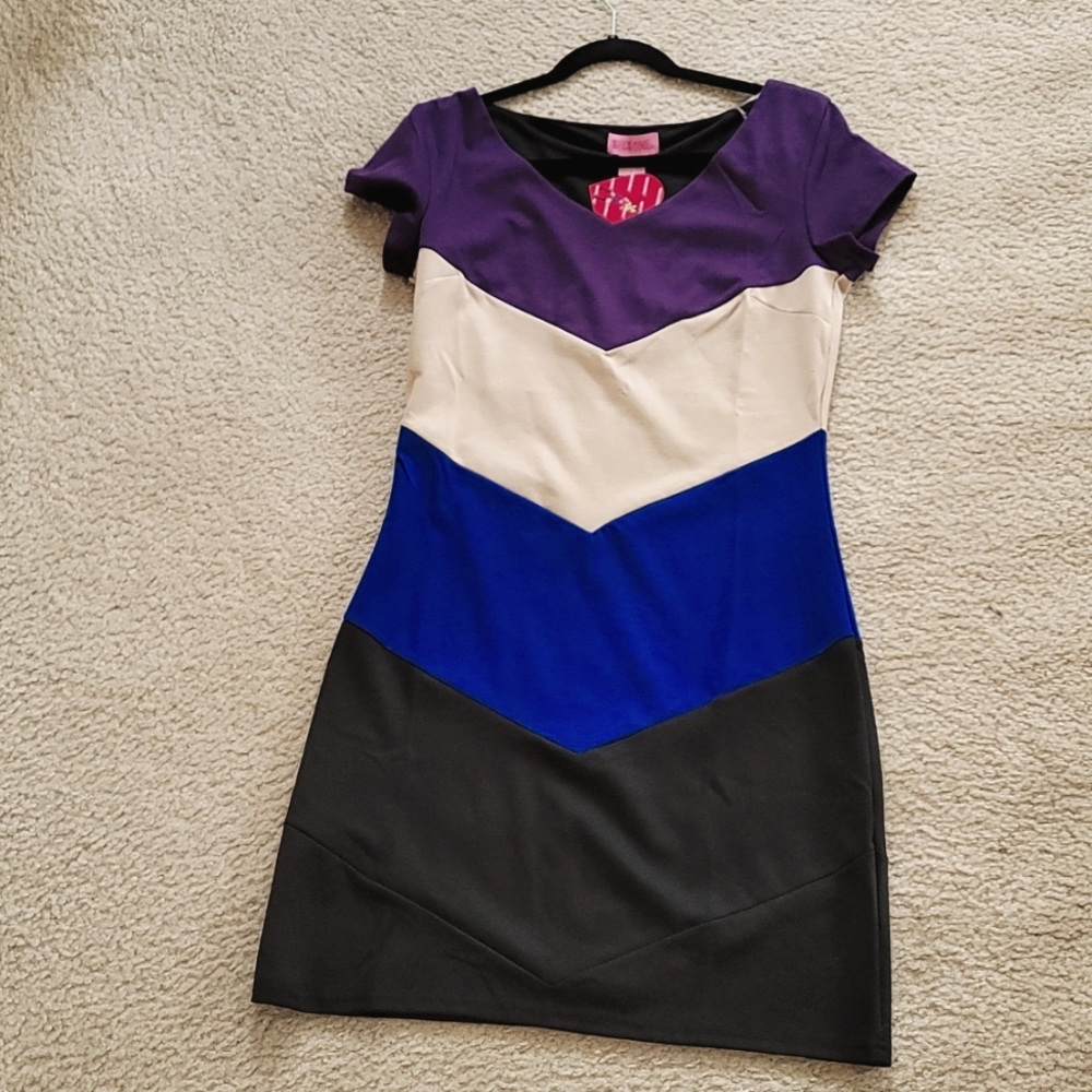 She's Cool Multiple Clolor Dress
